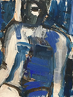 Kunst Malerei Gemälde Acryl auf Karton Männerakt