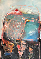 Drei - Sigrid Palmer Malerei Kunst Künstlerin painting art artist Frankfurt