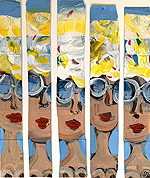 Badegäste - Sigrid Palmer Malerei Kunst Künstlerin painting art artist Frankfurt